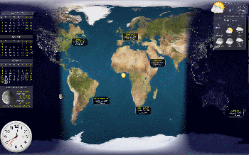 скриншот WorldClock Screen Saver