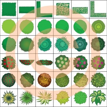 скриншот Artisans Gardens Landscape Design Symbols in Plan View color
