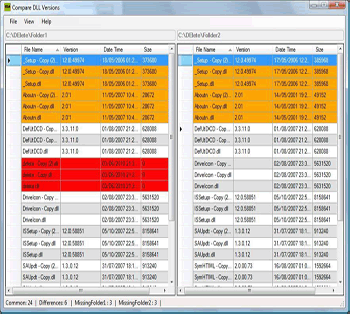 скриншот Compare DLL Versions