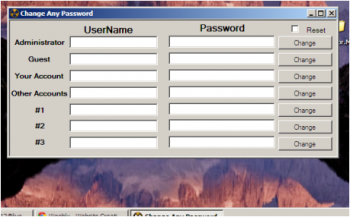 скриншот Change Any Password