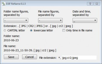 скриншот EXIF ReName