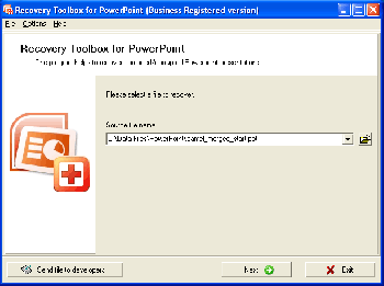 скриншот Recovery Toolbox for PowerPoint