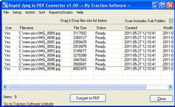 скриншот Rapid Jpeg to PDF Converter