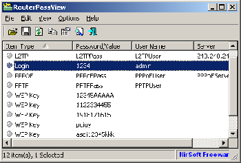 скриншот RouterPassView
