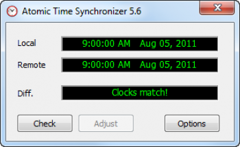 скриншот Atomic Time Synchronizer