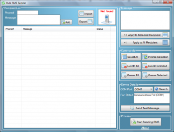 скриншот Bulk SMS Sender