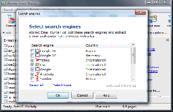 скриншот Atomic Email Hunter