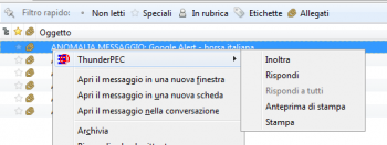 скриншот ThunderPEC