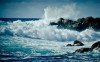 фотография Waves Crashing On Rocks 