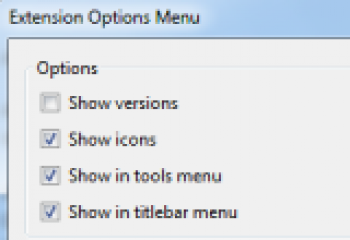 скриншот Extension Options Menu