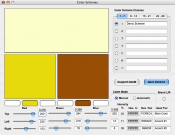 скриншот Color Schemes