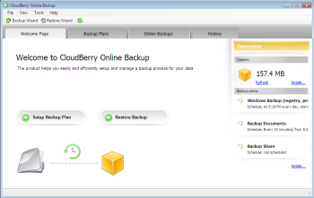скриншот CloudBerry Online Backup