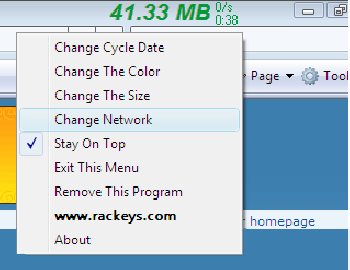 скриншот Broadband Usage Meter