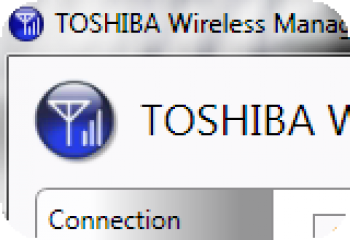 скриншот Toshiba Wireless Manager 