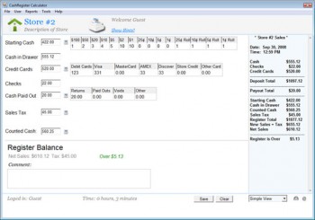 скриншот Cash Register Log 