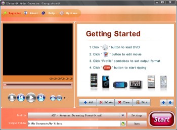 скриншот XFreesoft Video Converter