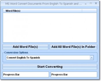 скриншот MS Word Convert Documents From English To Spanish and Spanish To English Software