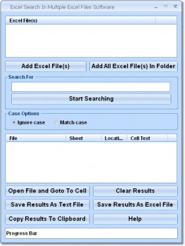 скриншот Excel Search In Multiple Excel Files Software