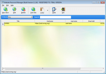 скриншот Website Password Manager