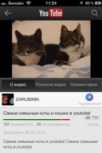 скриншот YouTube