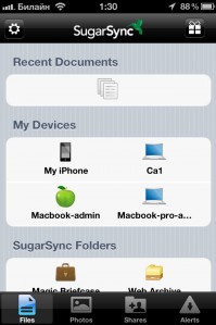 скриншот SugarSync