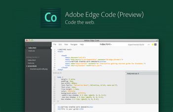 скриншот Adobe Edge Code