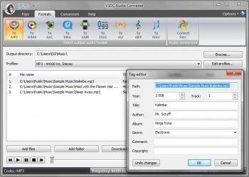 скриншот VSDC Free Audio Converter