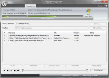 скриншот VSDC Free Audio Converter