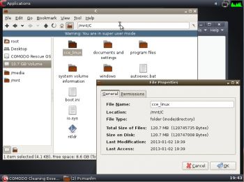 скриншот Comodo Rescue Disk
