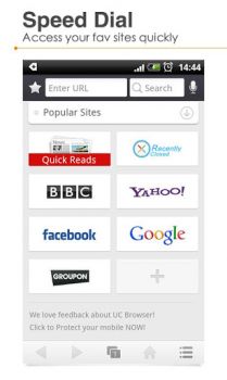 скриншот UC Browser для Android